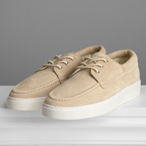 Mr Marvis X Filling Pieces Sneakers W10/M8.5 Suede Boat Shoe Minimalist Luxury